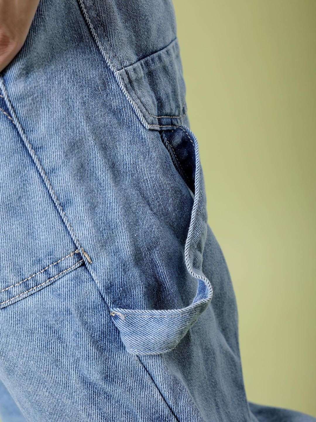 Men's Blue Baggy Solid Mid-Rise Stretchable Jeans - Image 14