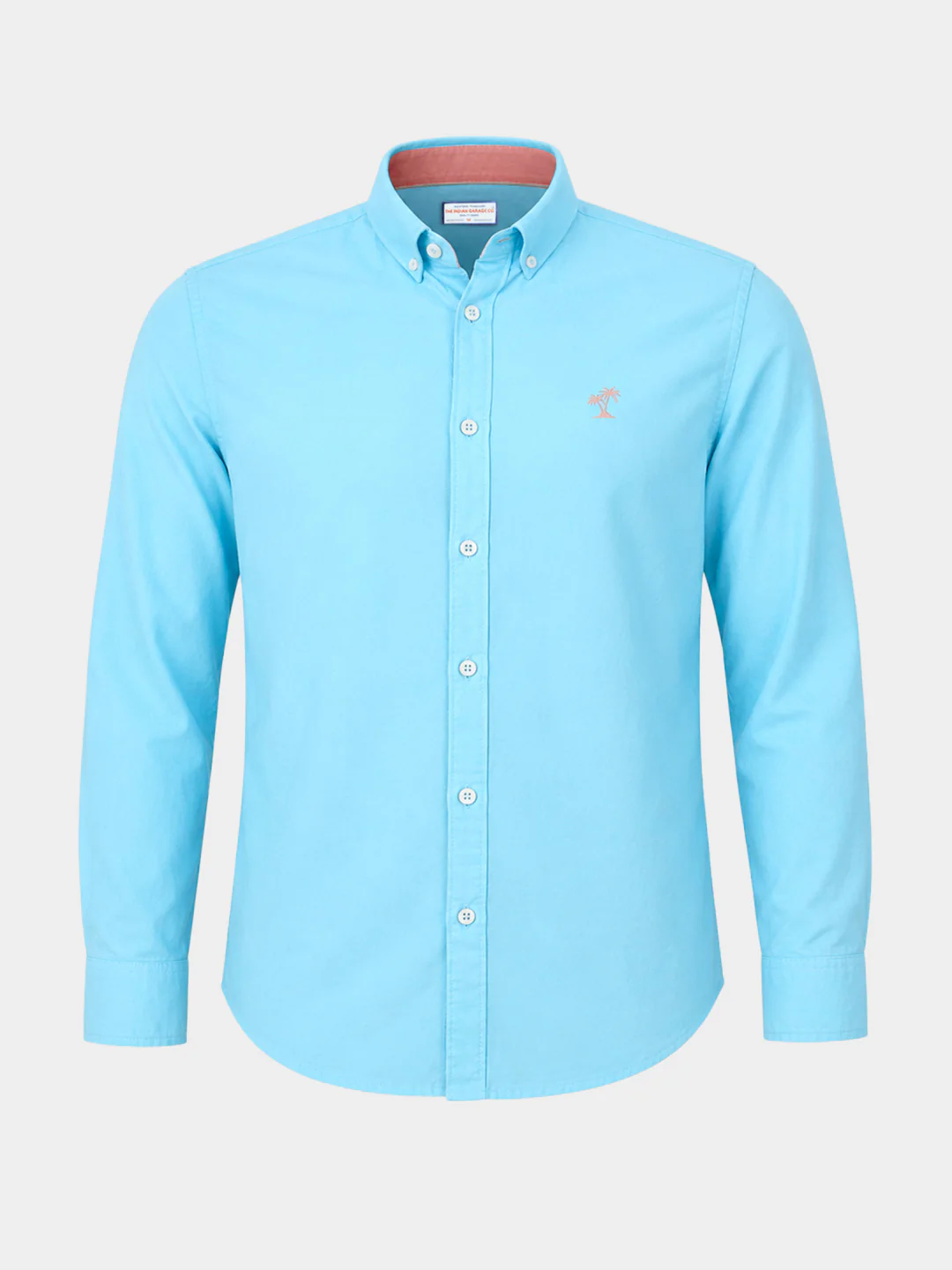 Men's Blue Slim Fit Solid Casual Shirt - Image 6