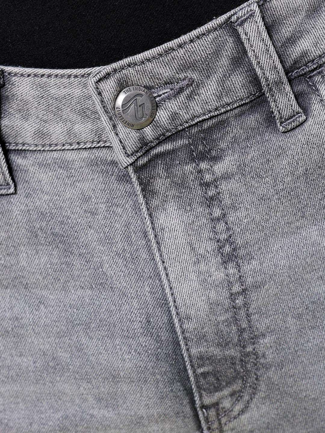 Men's Grey Bootcut Solid Mid-Rise Stretchable Jeans - Image 10
