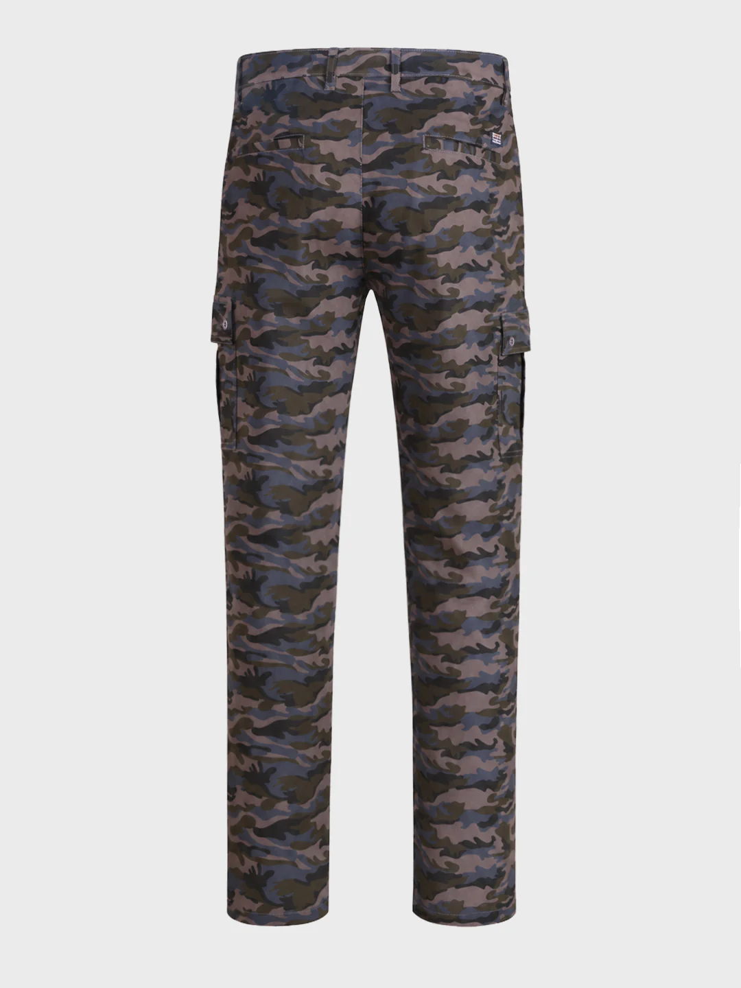 Men's Grey Slim Fit Camouflage Print Cargo - Image 8