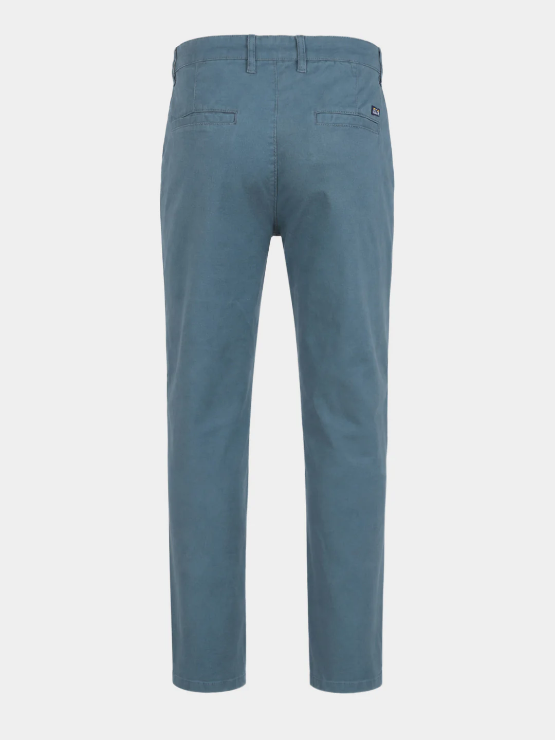 Men's Blue Slim Fit Solid Chino - Image 8