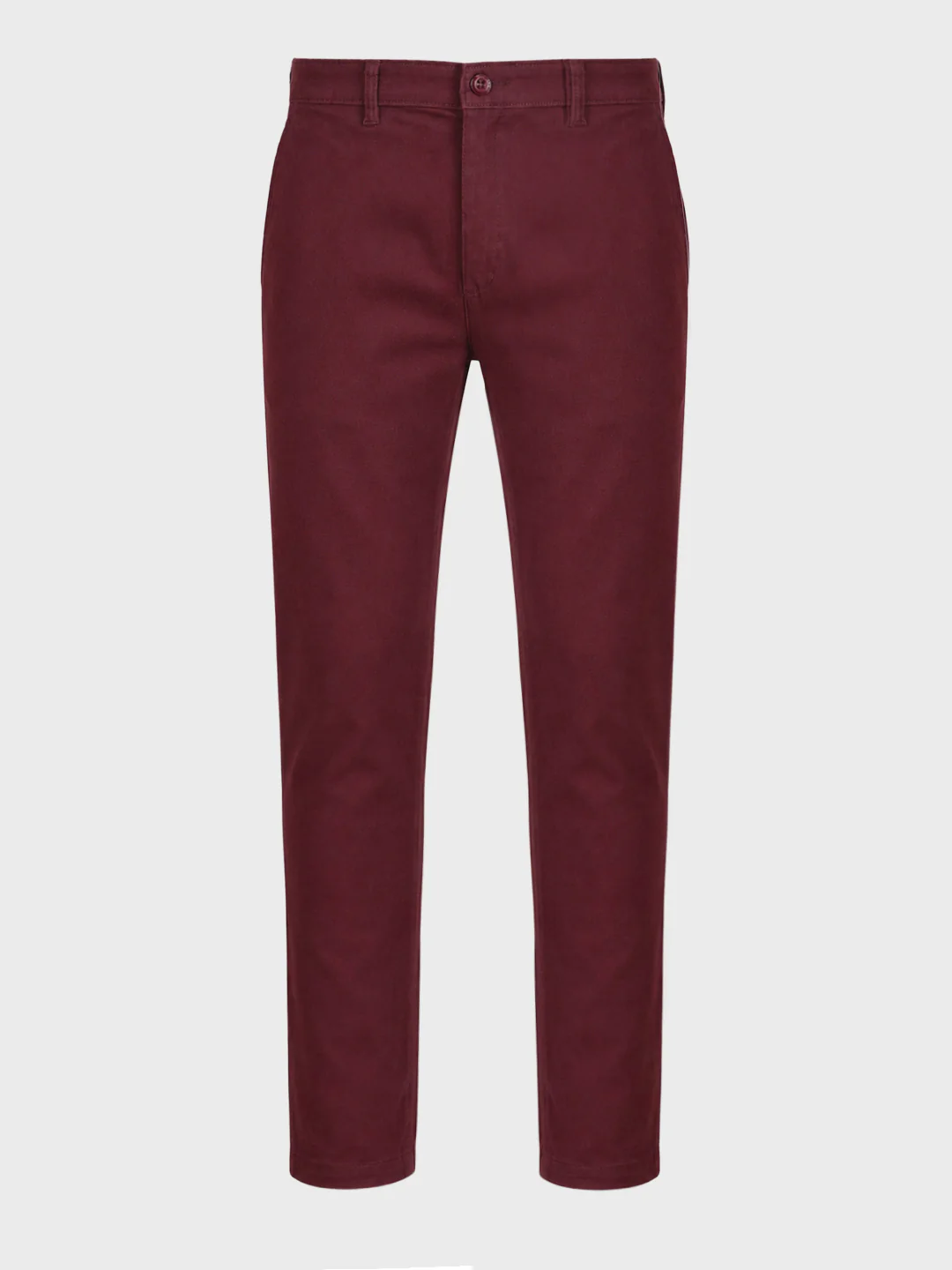 Men's Maroon Slim Fit Solid Chino - Image 7