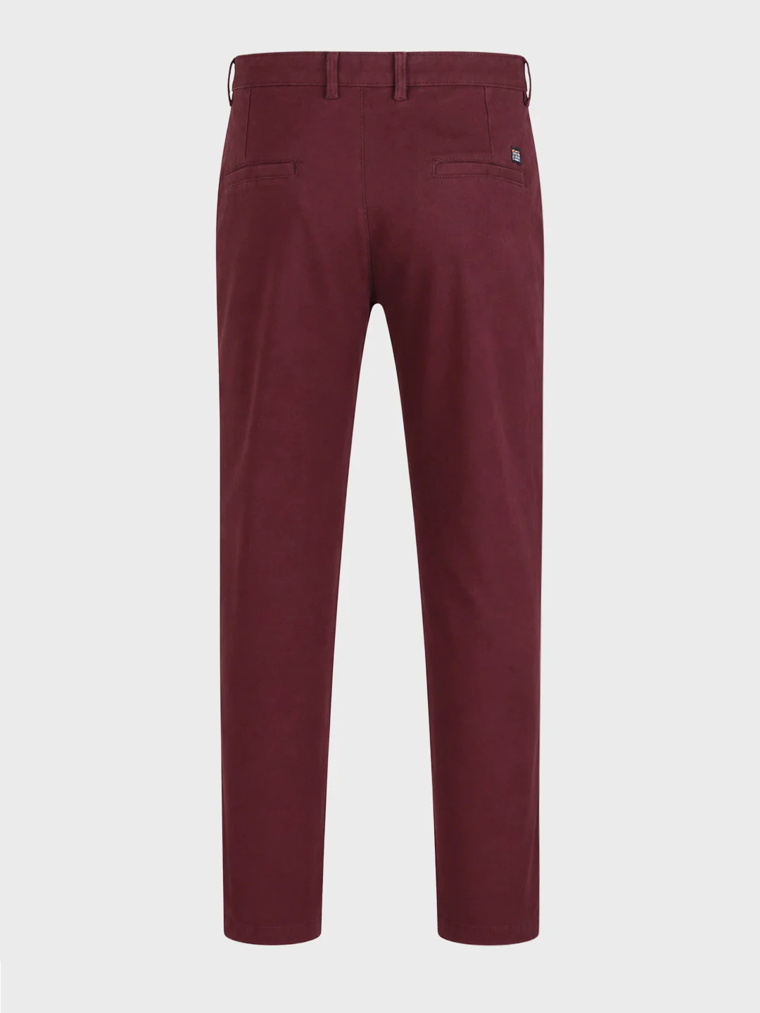 Men's Maroon Slim Fit Solid Chino - Image 8
