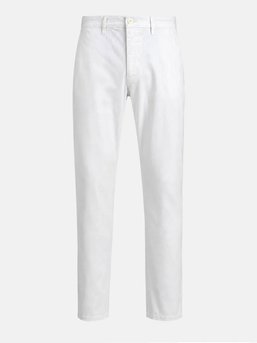 Men's White Slim Fit Solid Chino - Image 7