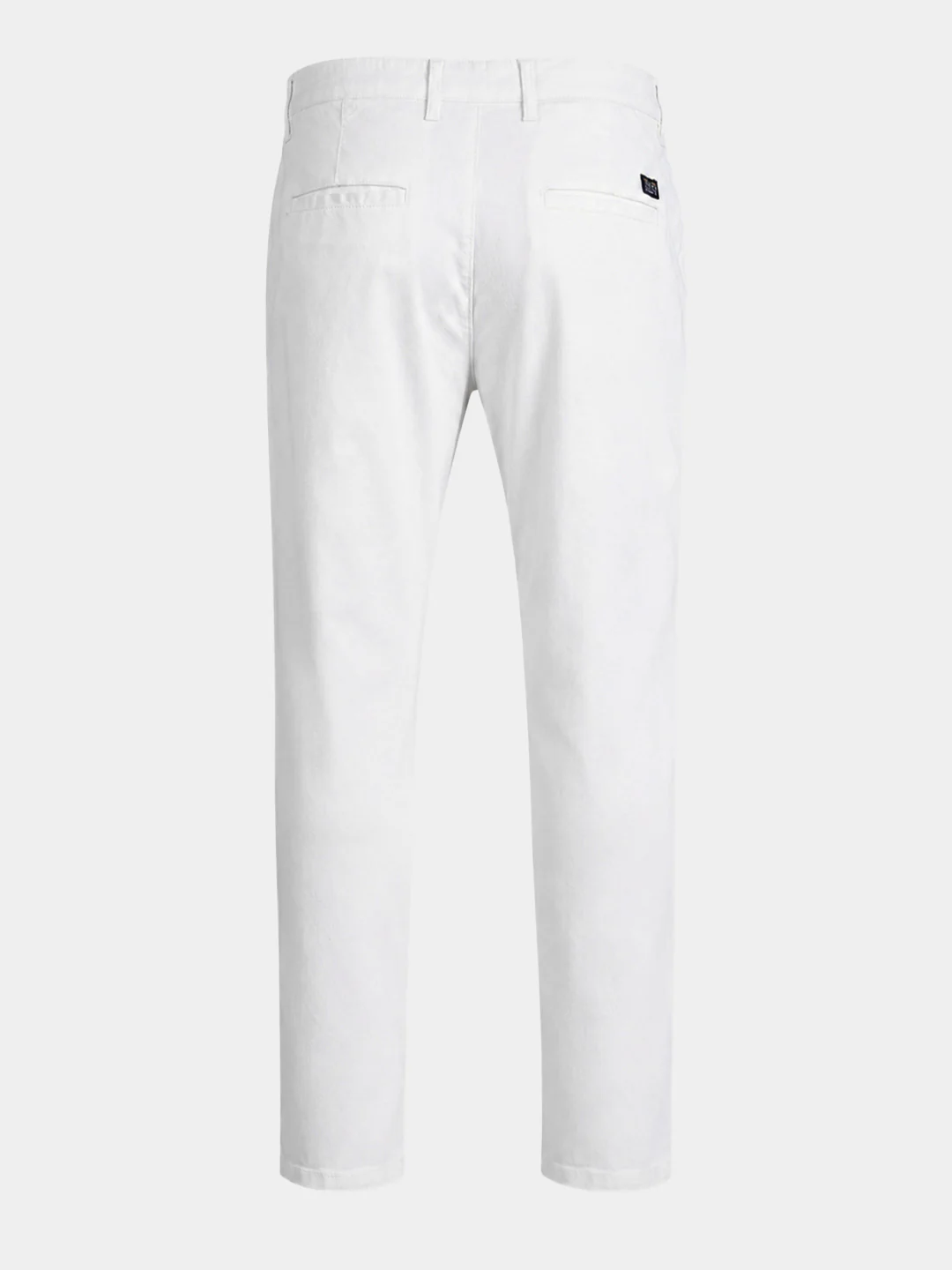 Men's White Slim Fit Solid Chino - Image 8