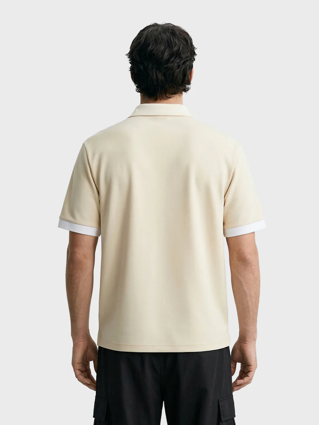 Men's Beige Boxy Fit Loony Tune character Polo T-Shirt - Image 5