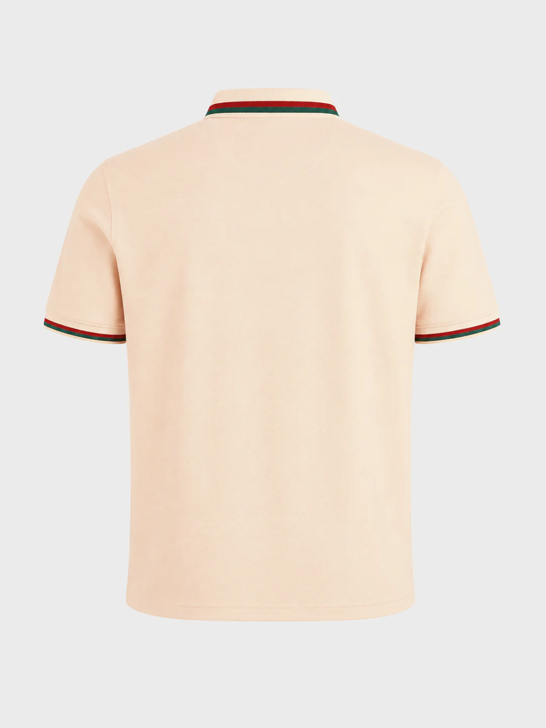 Men's Beige Regular Fit Solid Casual Polo T-Shirts - Image 7