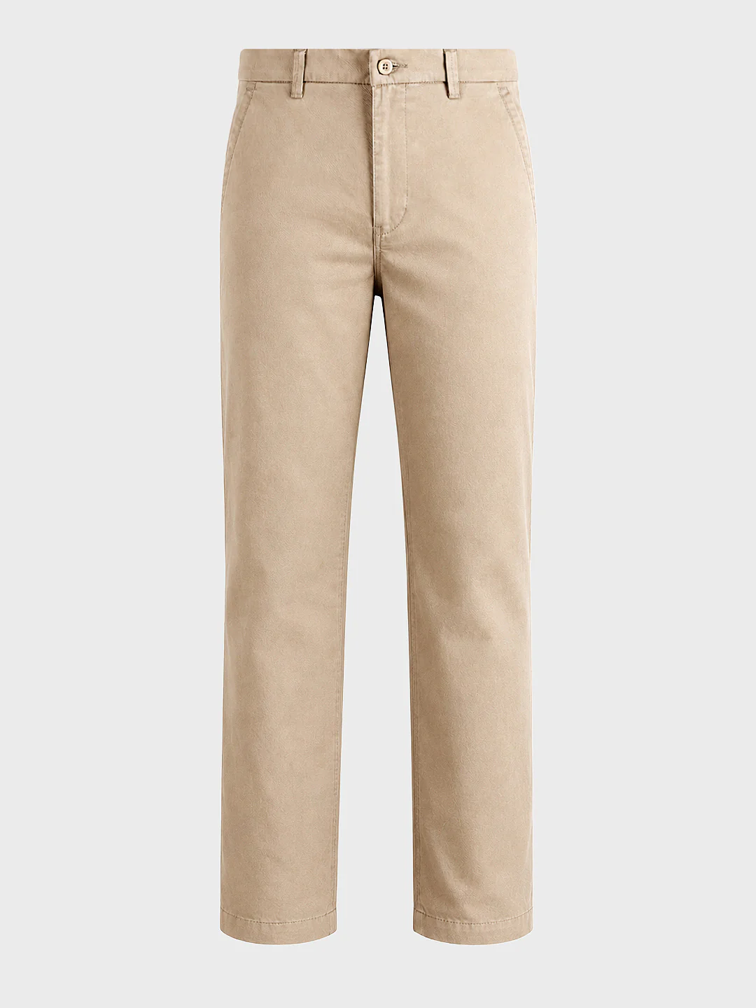 Men's Beige Regular Fit Solid Casual Chinos - Image 7