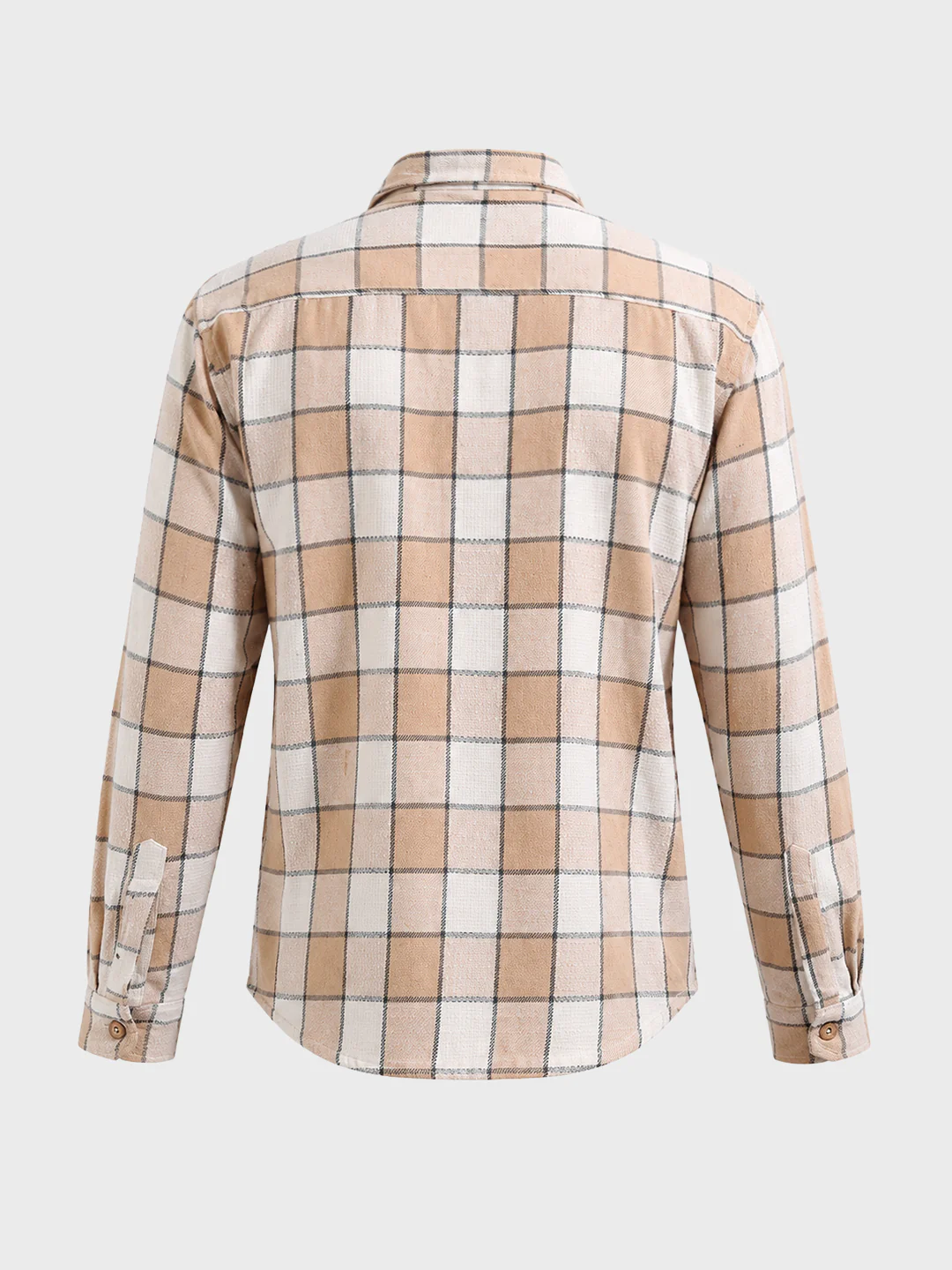 Men's Beige Oversized Fit Casual Shirt - Image 7