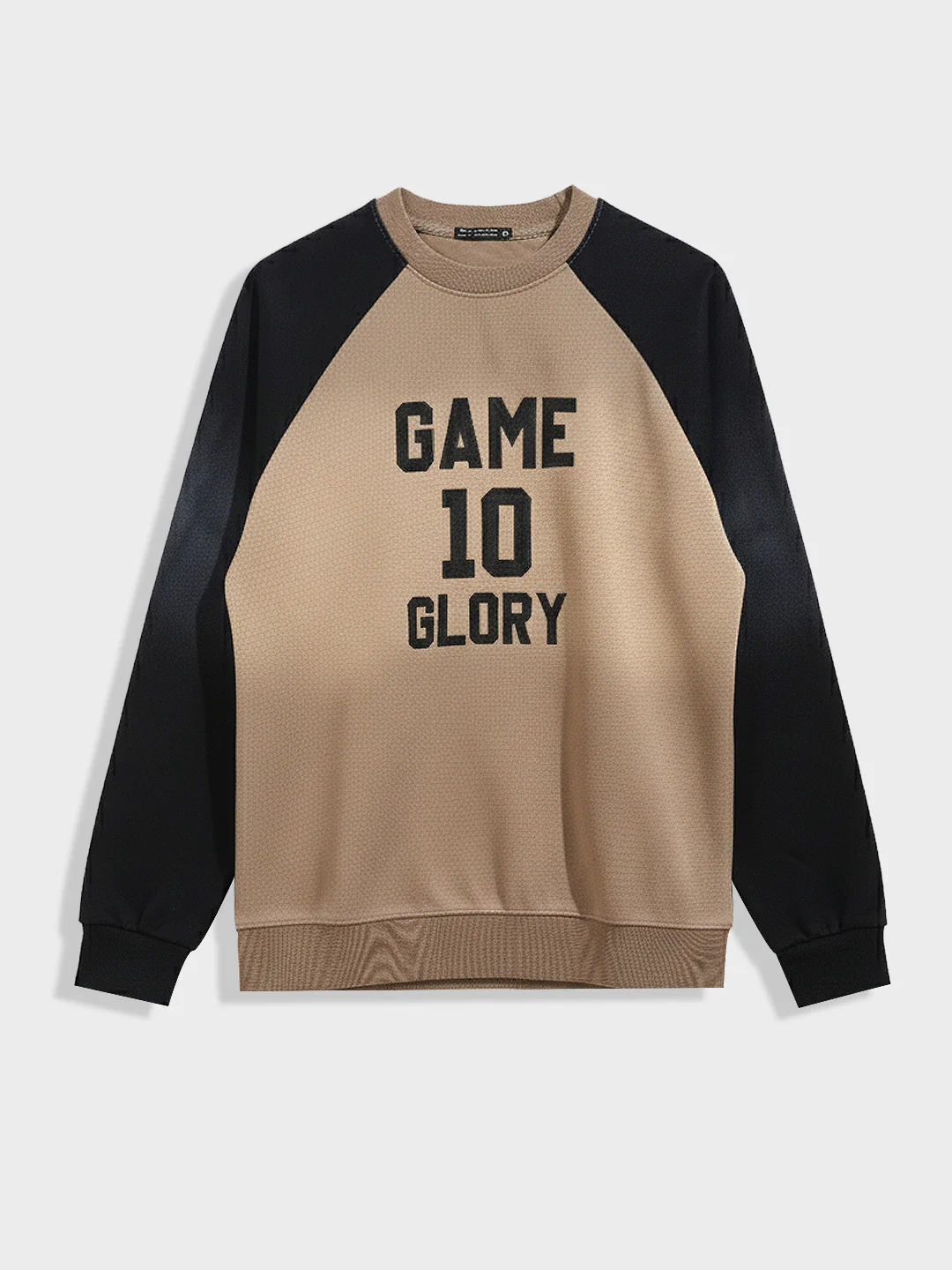 Men's Beige Relaxed Fit Embroided Casual Sweatshirt - Image 4