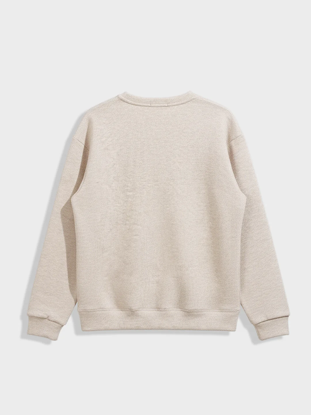 Men's Beige Relaxed Fit Embroided Casual Sweatshirt - Image 5