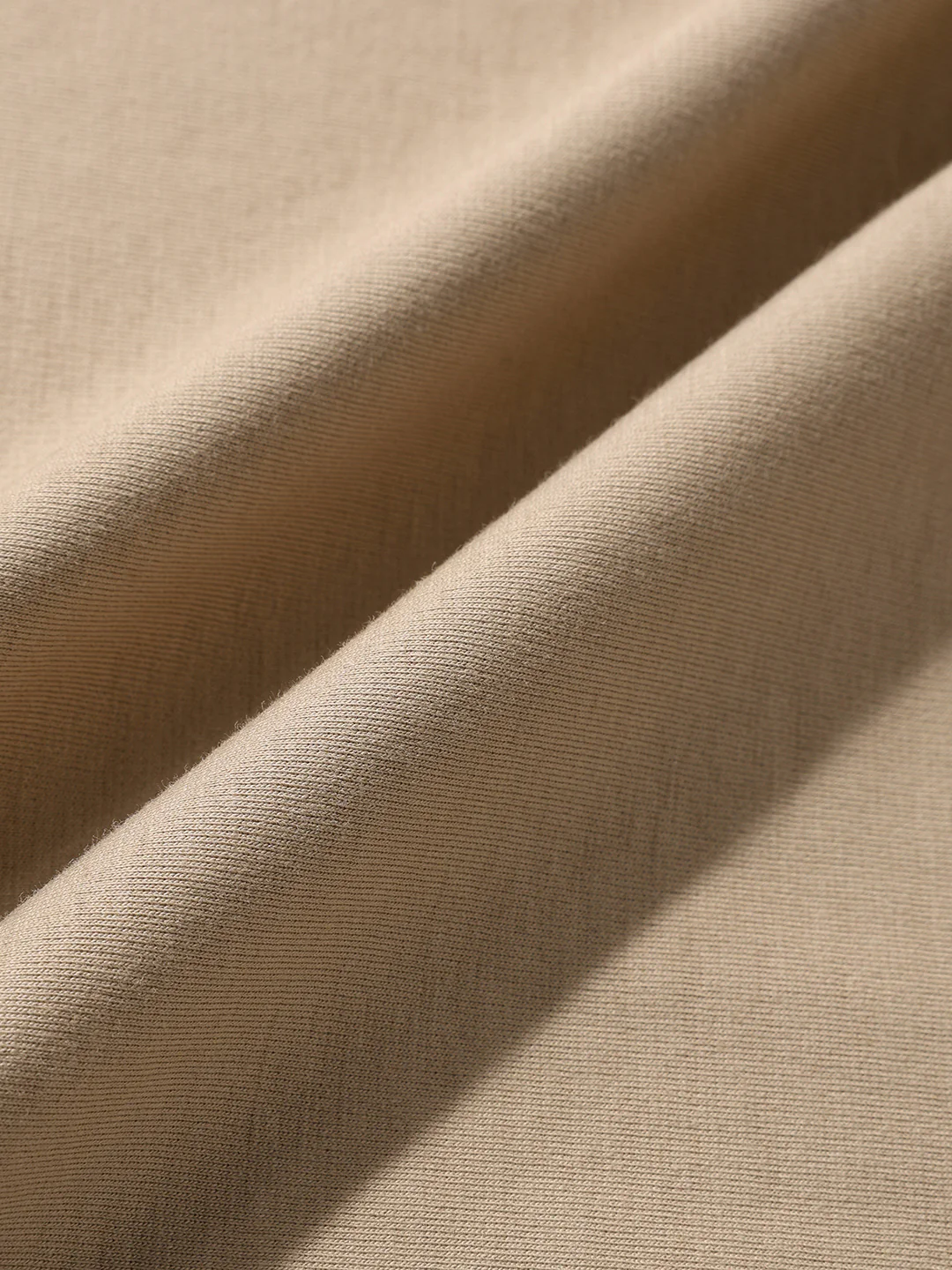 Men's Beige Relaxed Fit Embroided 240 GSM Casual T-Shirt - Image 7