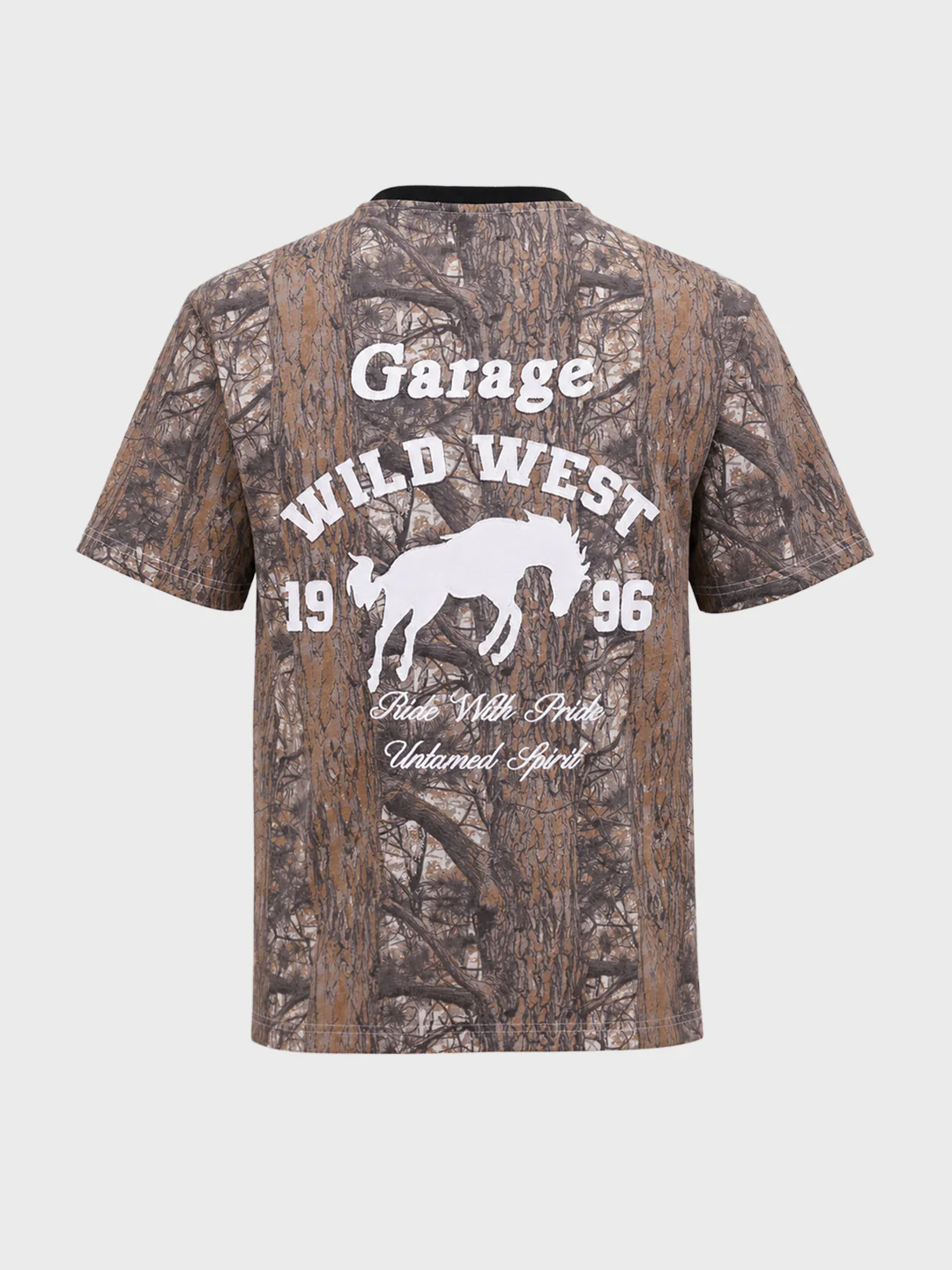 Men's Beige Relaxed Fit Embroidered Casual T-Shirt - Image 7
