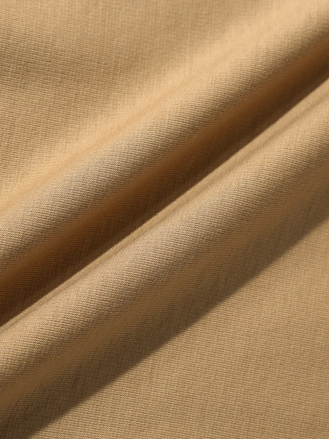 Men's Beige Relaxed Fit Embroided 240 GSM Resort Wear T-Shirt - Image 6