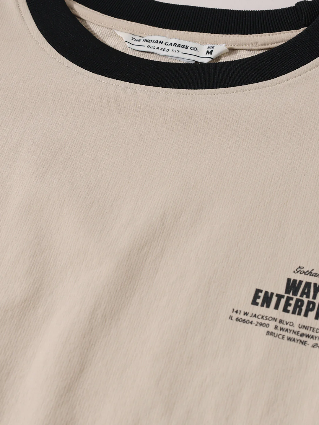 Men's Beige Relaxed Fit Solid Casual Coordinates - Image 3