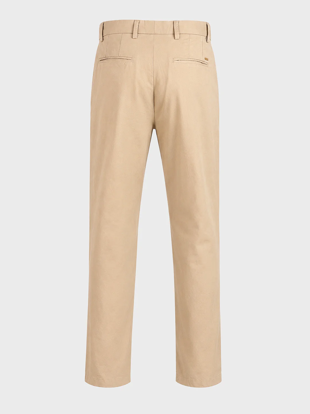 Men's Beige Slim Fit Solid Casual Chinos - Image 8