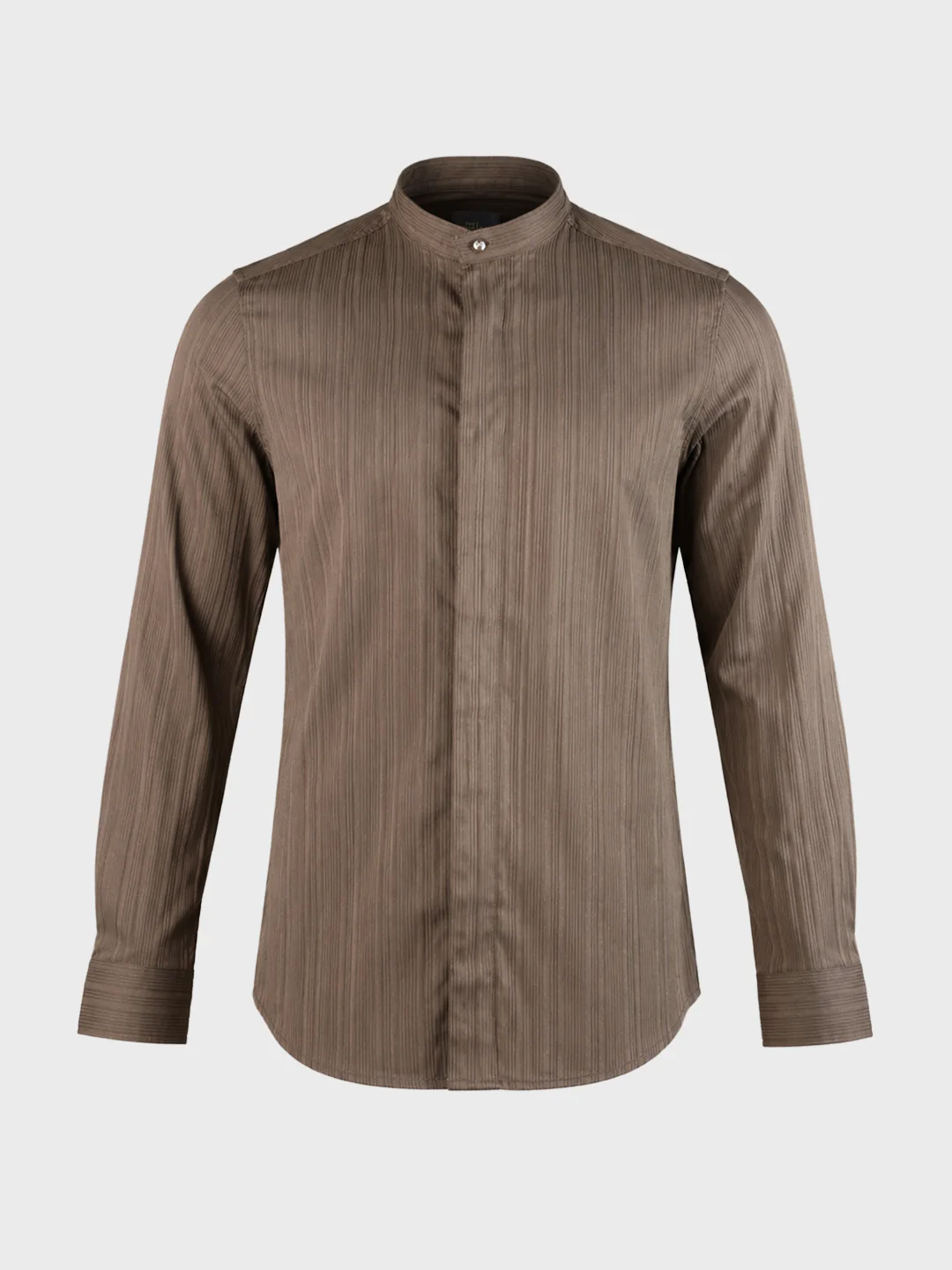 Men's Beige Slim Fit Solid Casual Shirt - Image 6