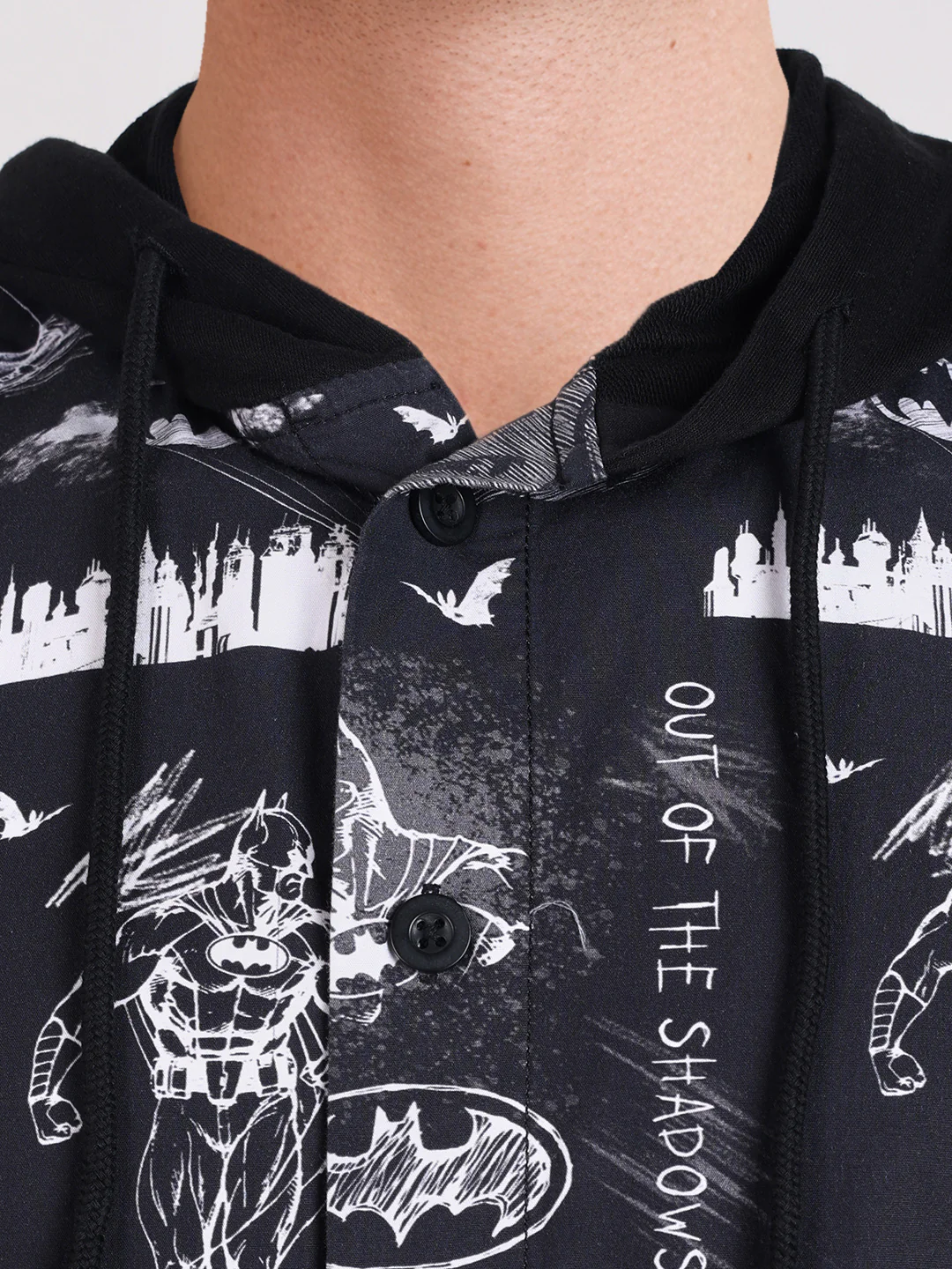 Men's Black Boxy Fit  Batman Character Shirt - Image 3
