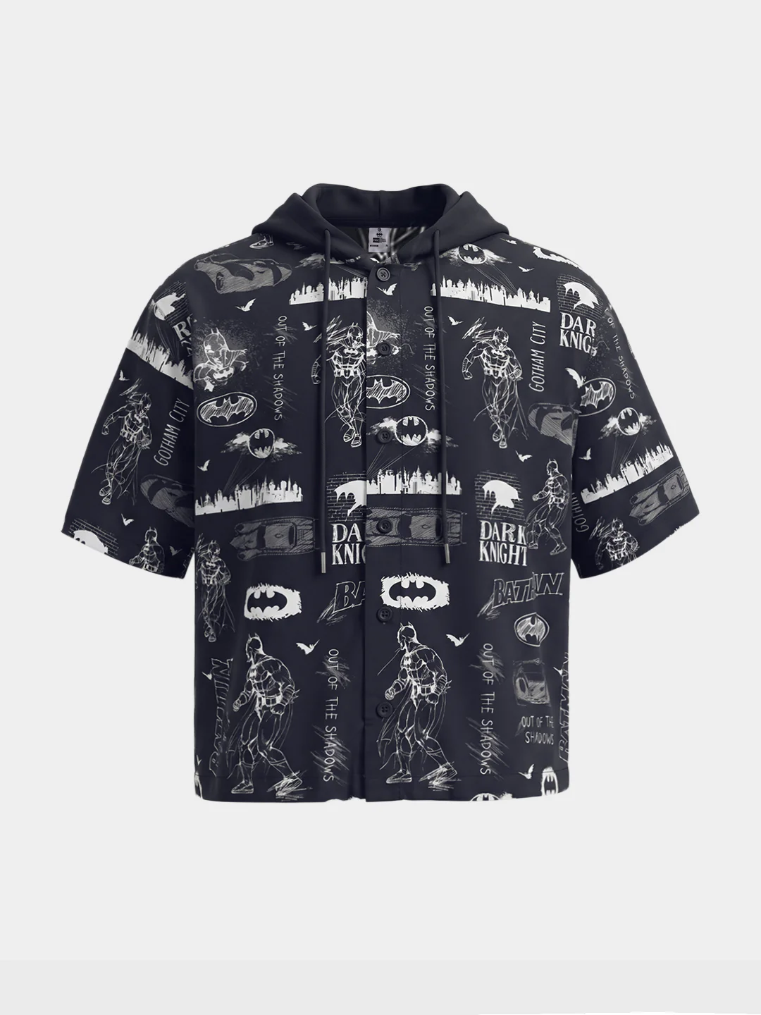 Men's Black Boxy Fit  Batman Character Shirt - Image 6