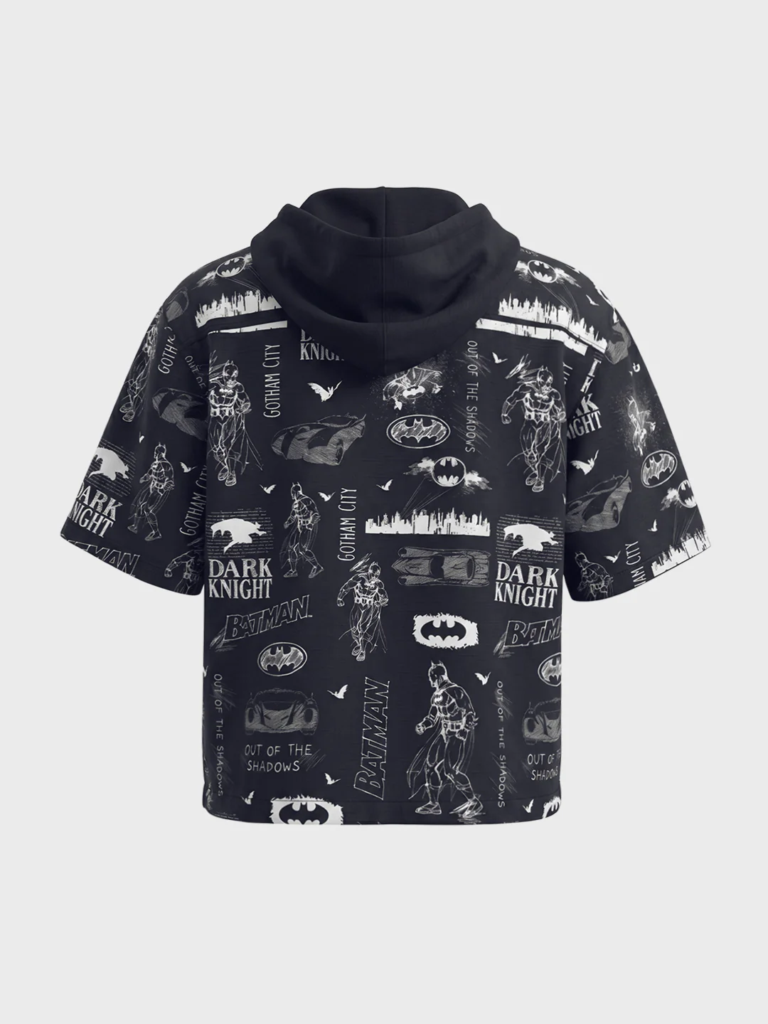 Men's Black Boxy Fit  Batman Character Shirt - Image 7