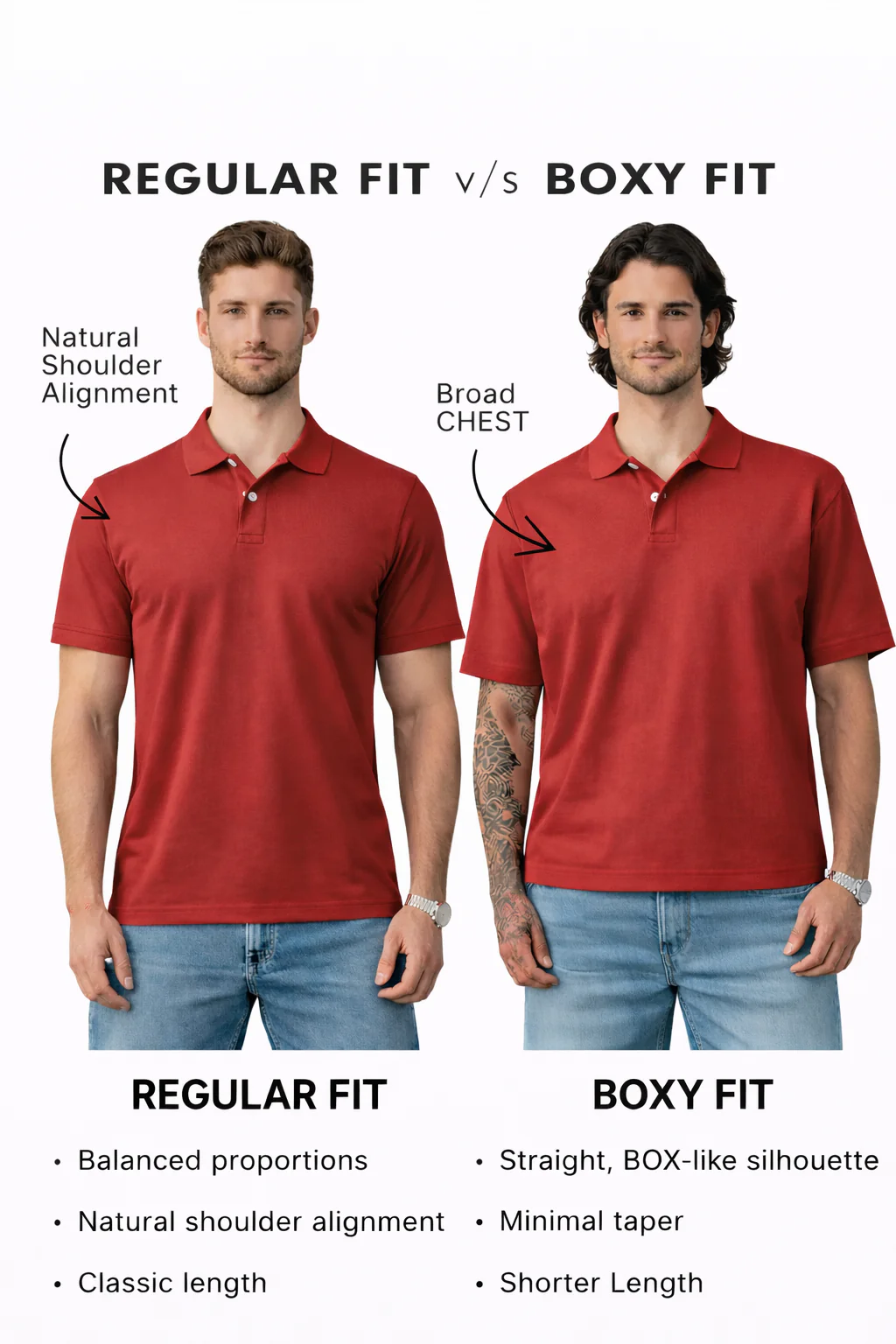 Men's White Boxy Fit Printed Casual Polo T-Shirt - Image 8