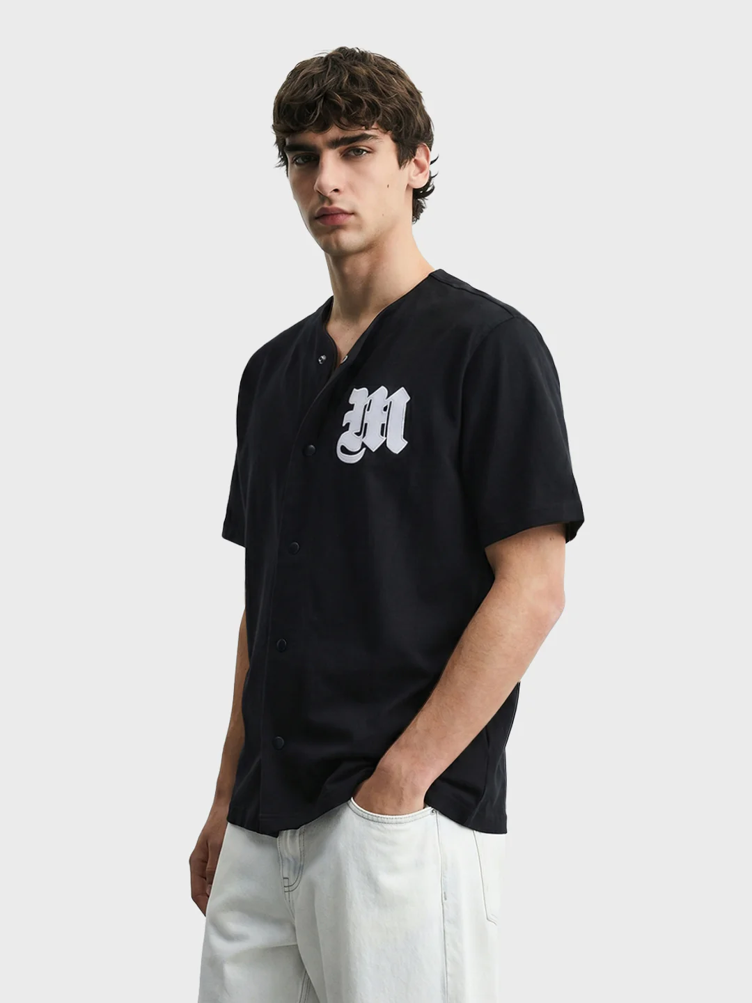 Men's Black Boxy Fit Printed Street Wear Shirt - Image 4