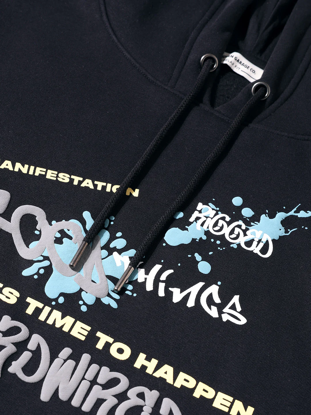 Men's Black Oversized Fit Printed Street Sweatshirt - Image 3