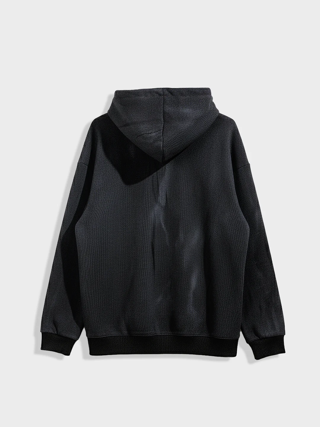 Men's Black Oversized Fit Solid Casual Sweatshirt - Image 5