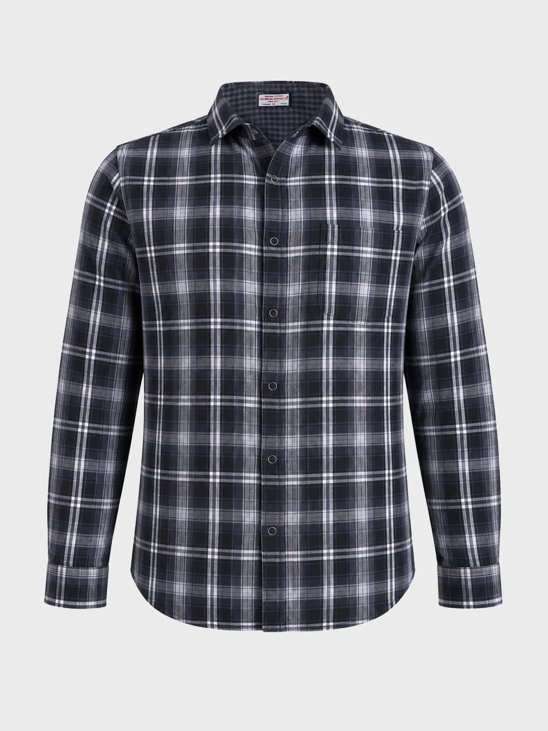 Men's Black Regular Fit Checkered Casual Shirts - Image 6