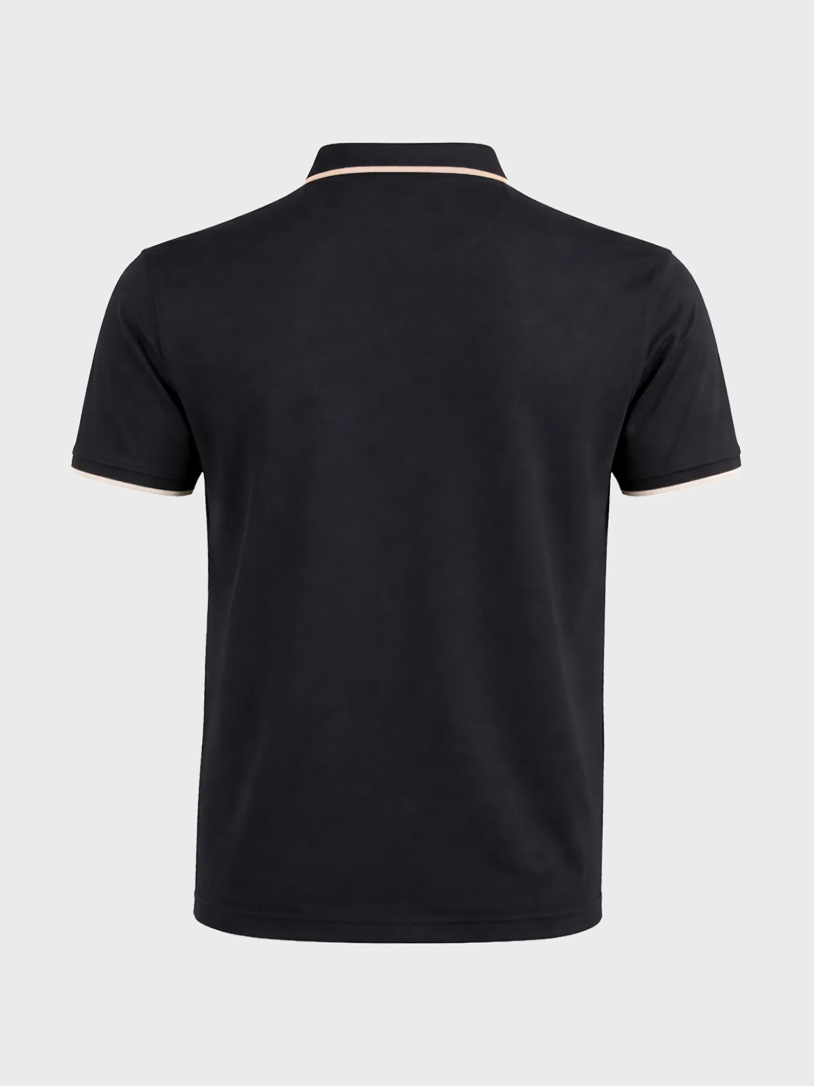 Men's Black Regular Fit Embroidered Casual Polo T-Shirts - Image 6