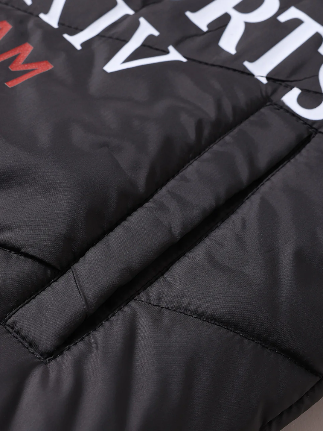Men's Black Regular Fit Printed Casual Biker Jacket - Image 6
