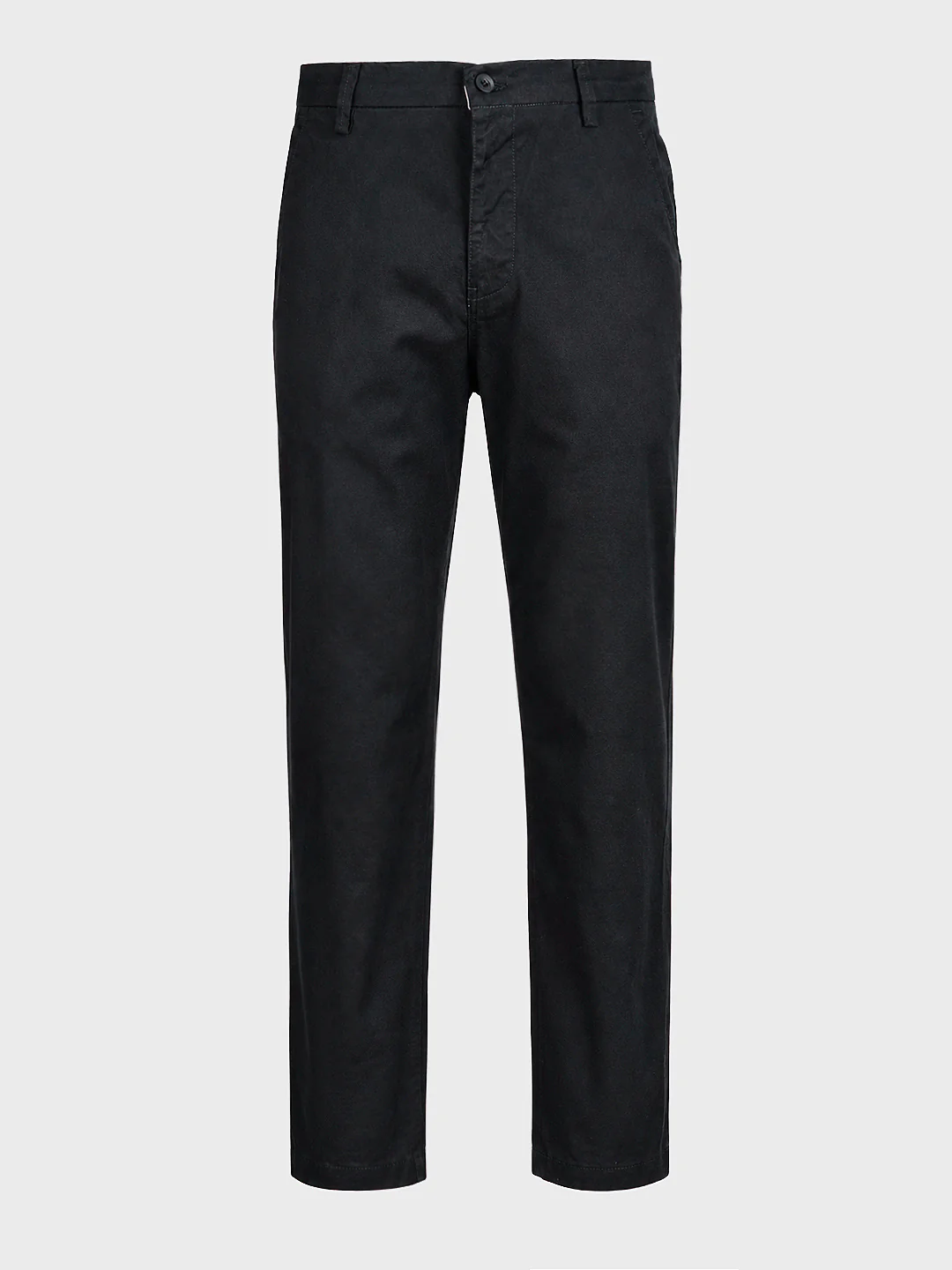 Men's Black Regular Fit Solid Casual Chinos - Image 7