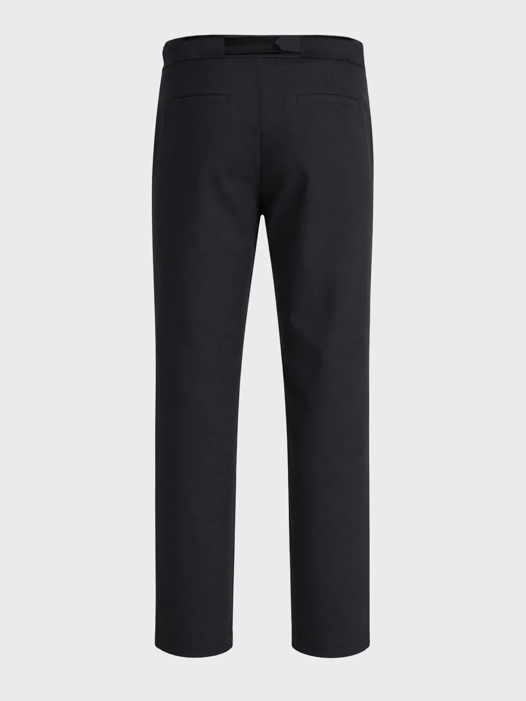 Men's Black Regular Fit Solid Casual Trousers - Image 8