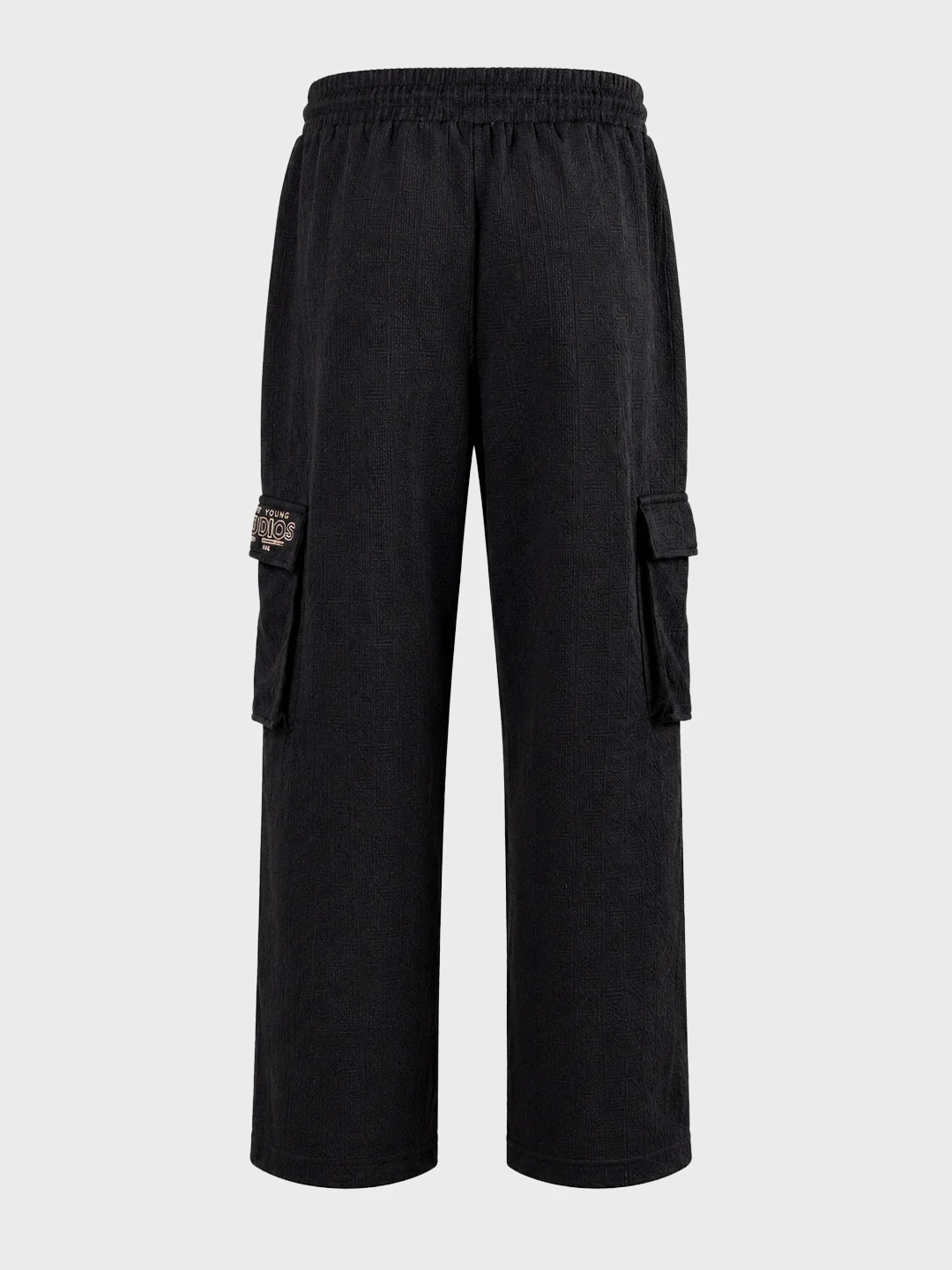 Men's Black Relaxed Fit Solid Casual Joggers - Image 8