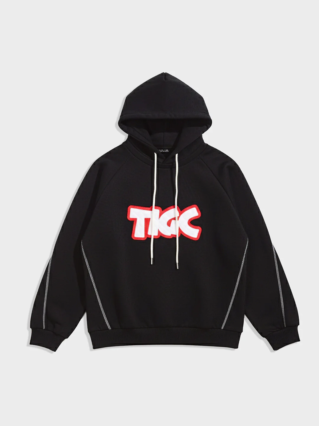 Men's Black Relaxed Fit Embroided Casual Sweatshirt - Image 4