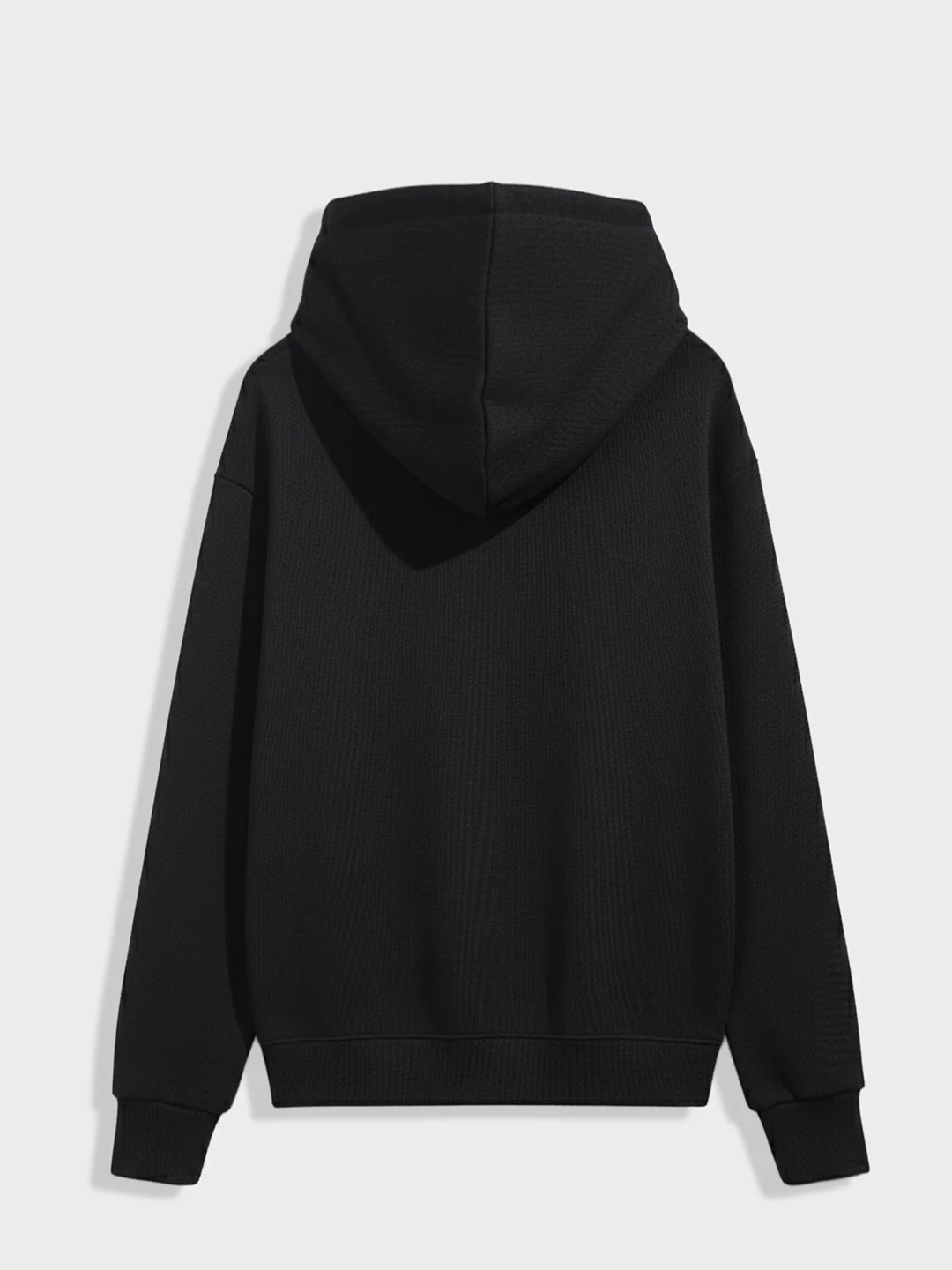 Men's Black Relaxed Fit Embroided Casual Sweatshirt - Image 5