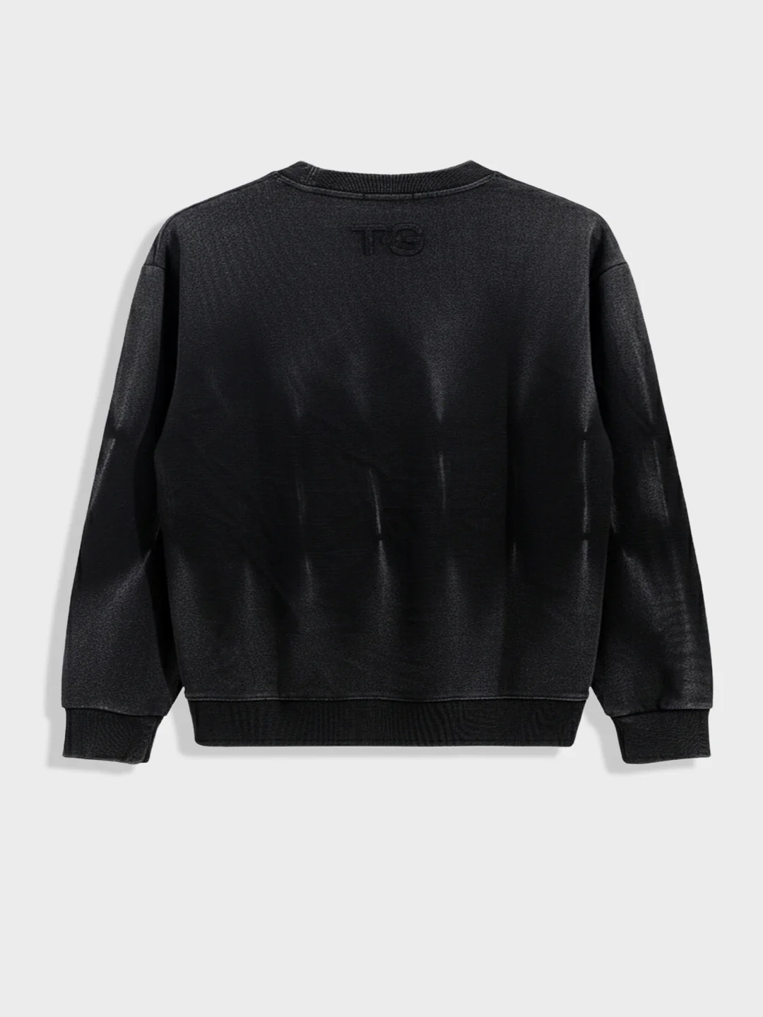 Men's Black Relaxed Fit Embroided Casual Sweatshirt - Image 5
