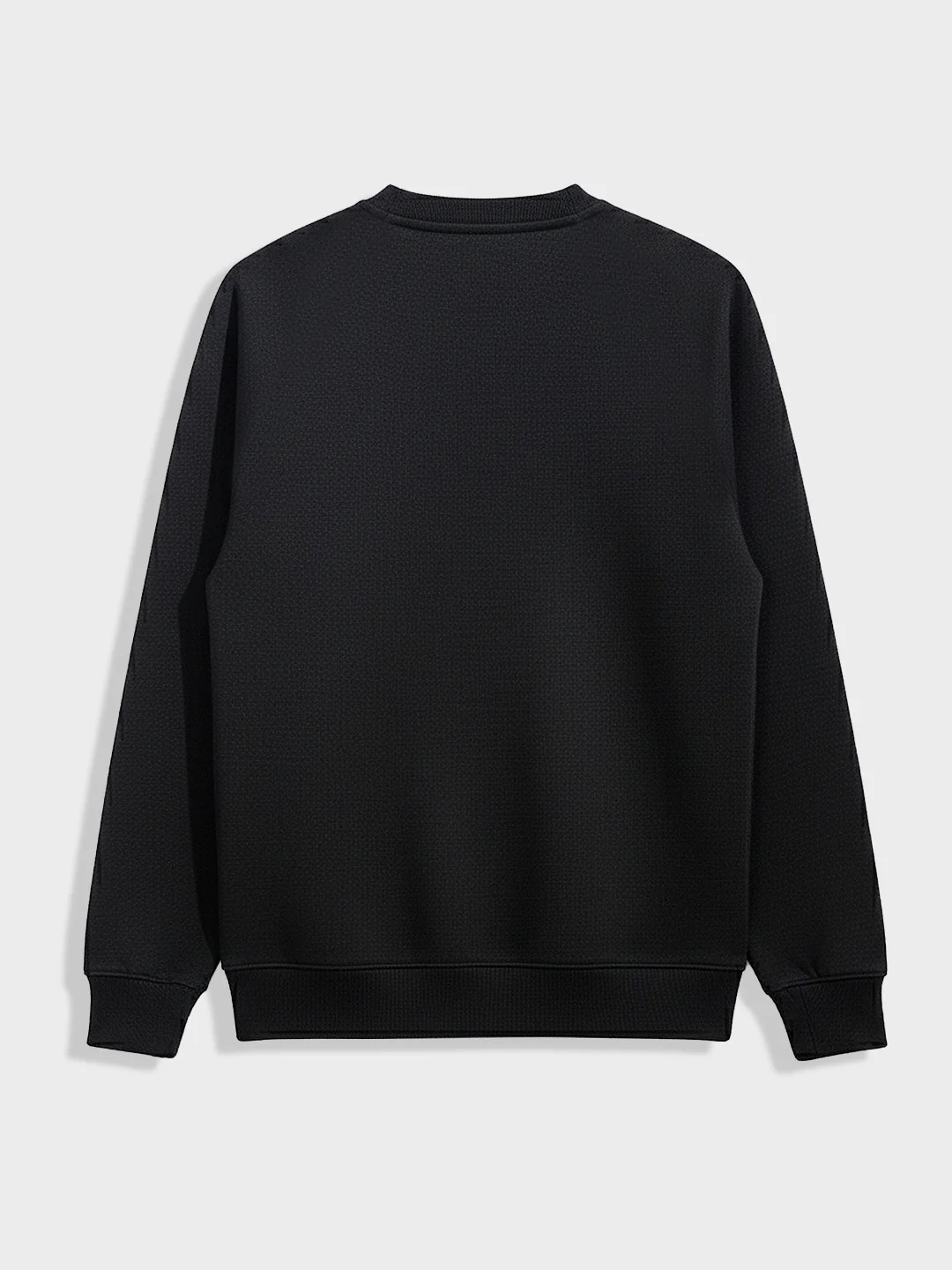 Men's Black Relaxed Fit Embroided Casual Sweatshirt - Image 5