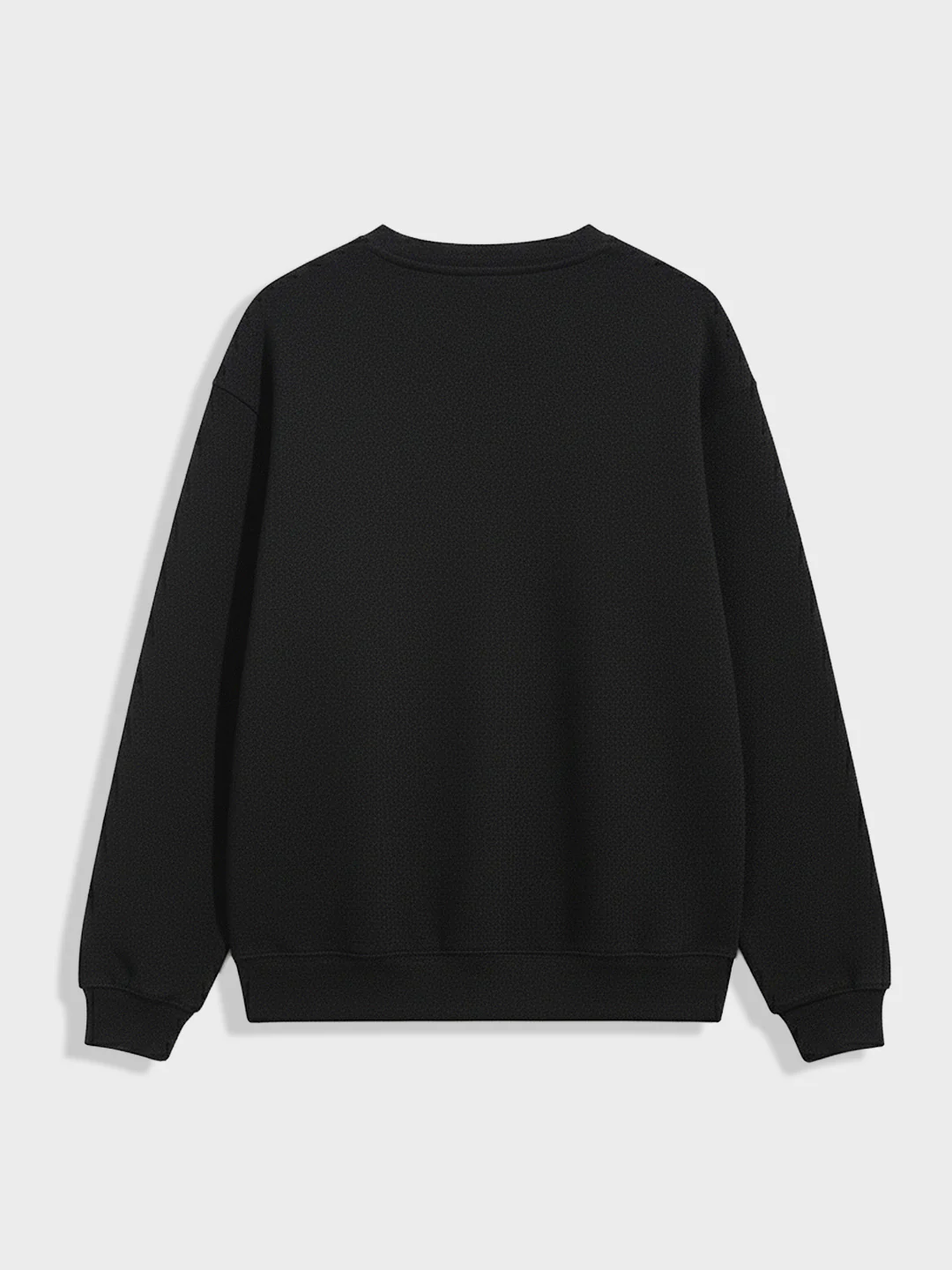 Men's Black Relaxed Fit Embroided Casual Sweatshirt - Image 5