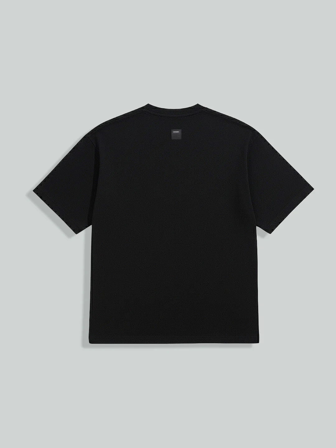 Men's Black Relaxed Fit Embroided 240 GSM Casual T-Shirt - Image 10