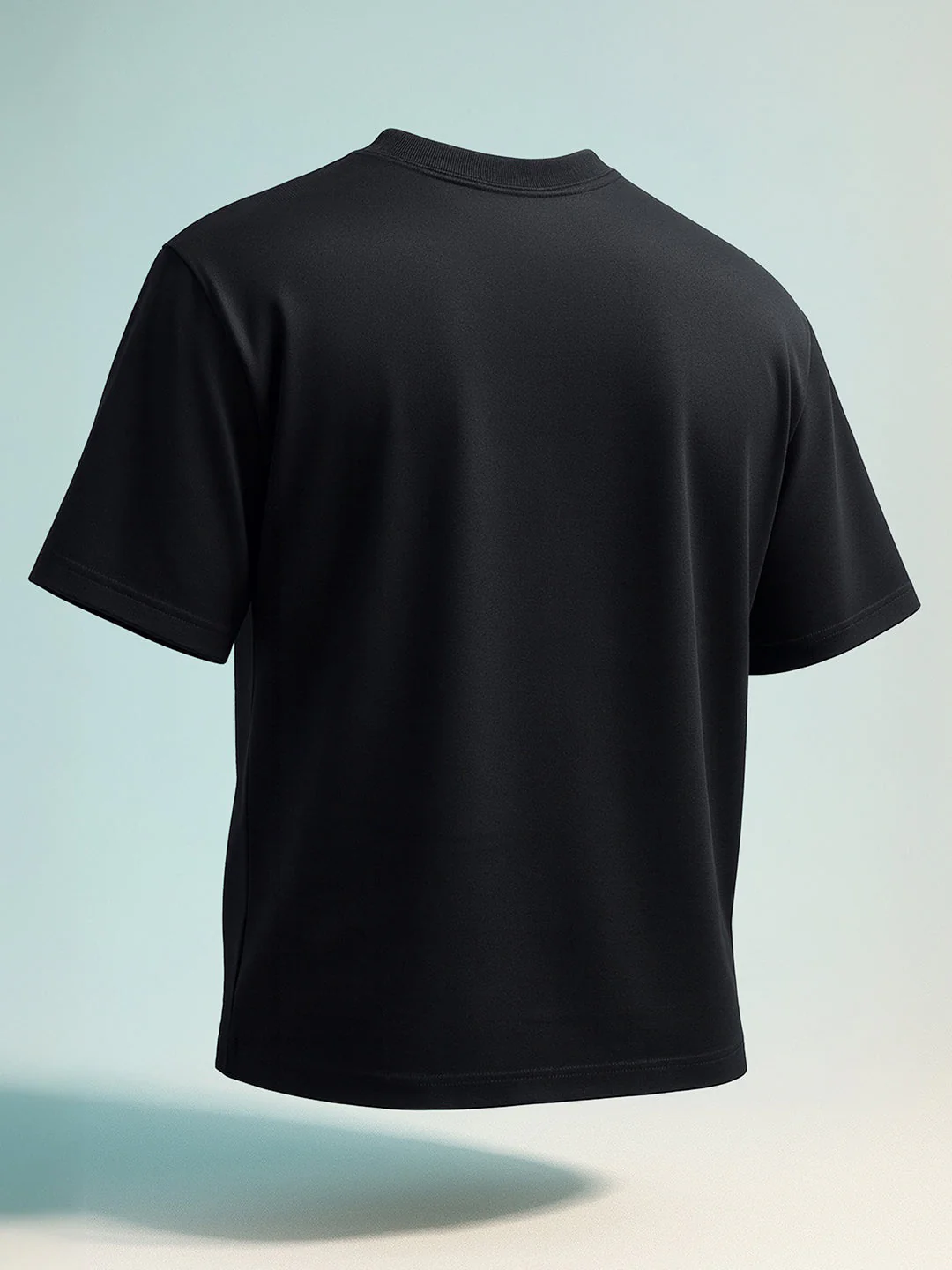 Men's Black Relaxed Fit Graphic Printed 240 GSM Casual T-Shirt - Image 7