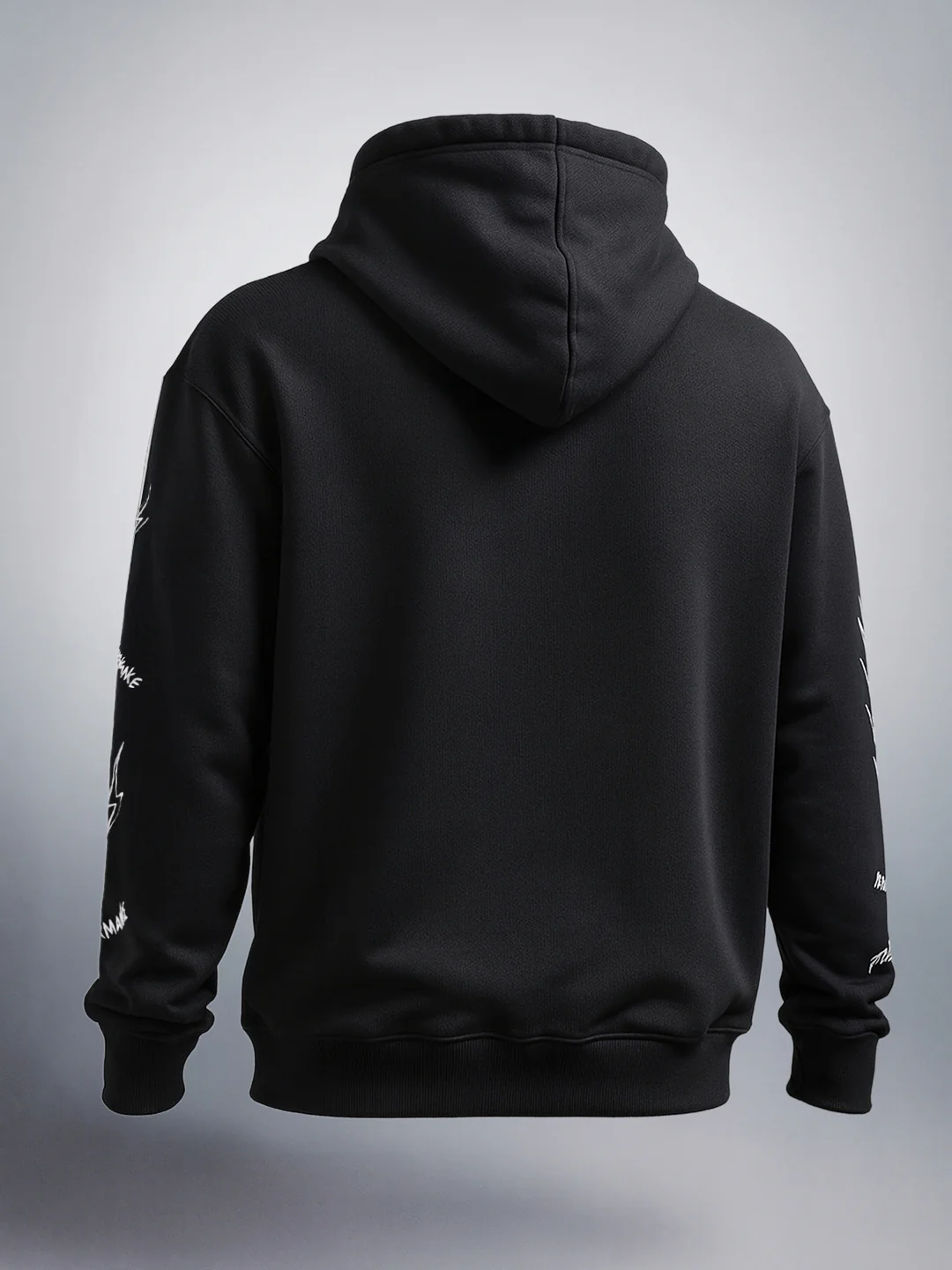 Men's Black Relaxed Fit Graphic Printed Casual Sweatshirt - Image 5