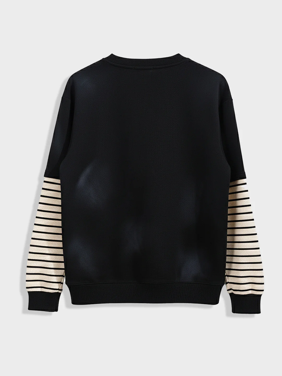 Men's Black Relaxed Fit Graphic Printed Casual Sweatshirt - Image 5