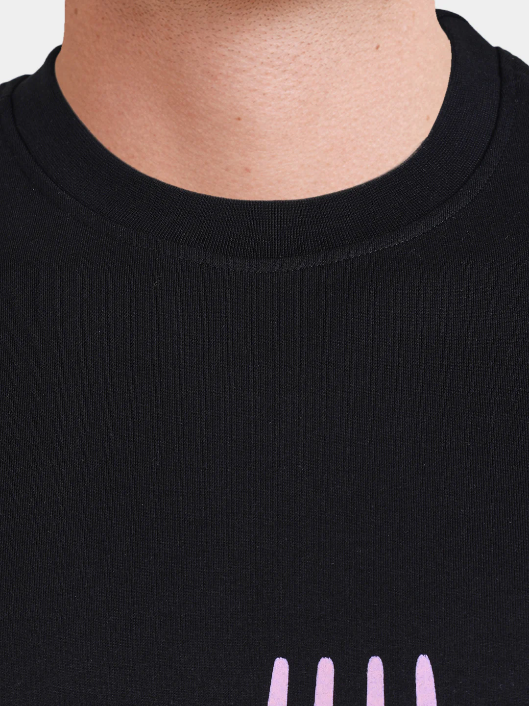 Men's Black Relaxed Fit Graphic Printed Casual T-Shirts - Image 3