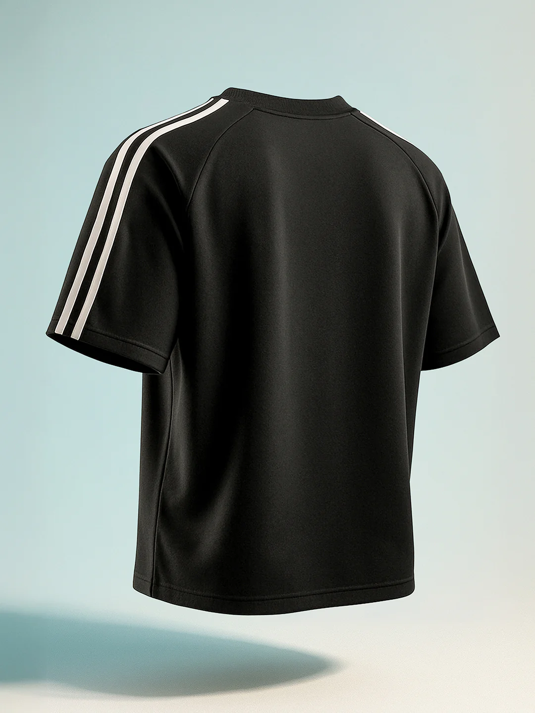 Men's Black Relaxed Fit Graphic Printed 240 GSM Street Wear T-Shirt - Image 7