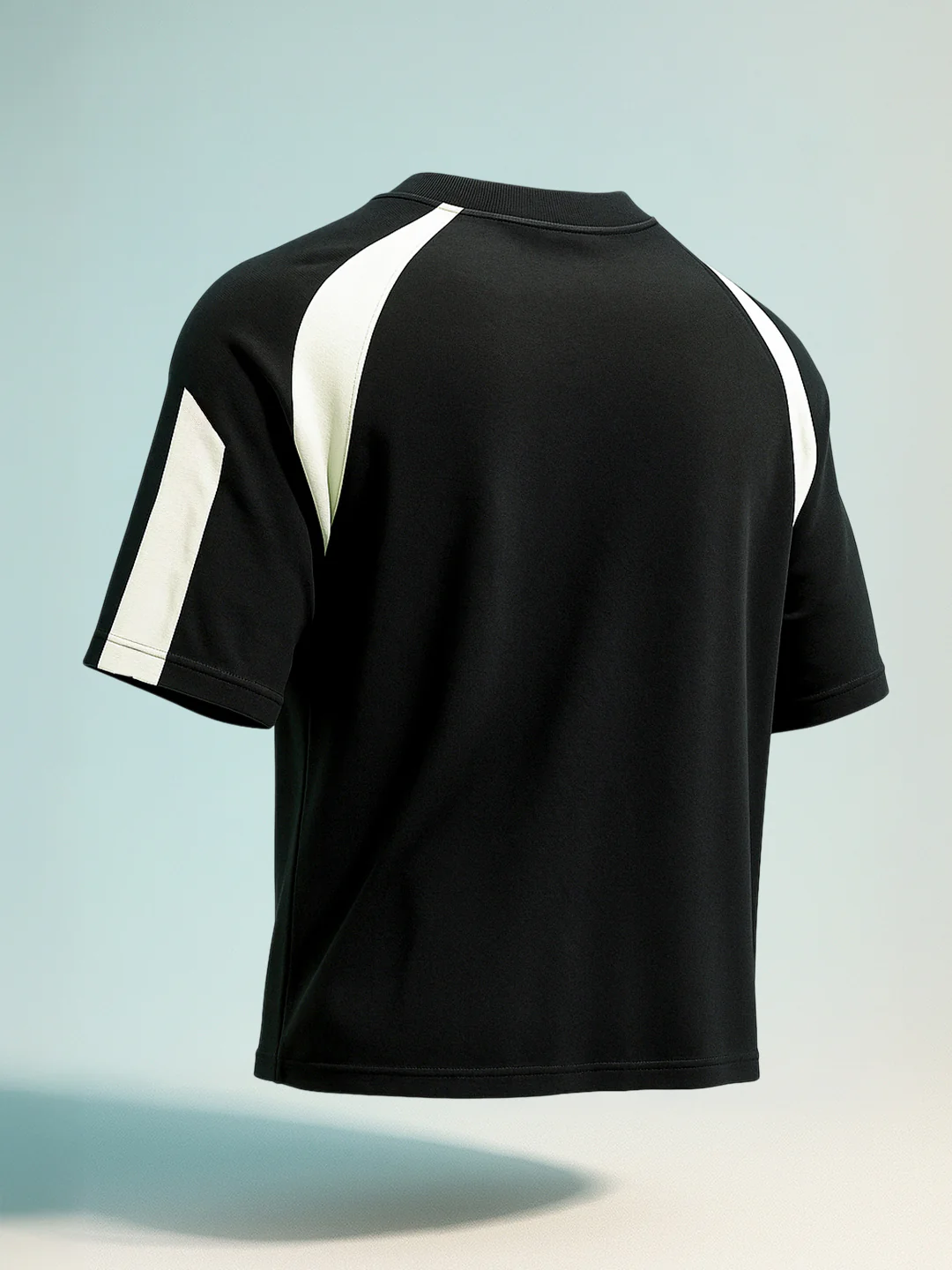 Men's Black Relaxed Fit Graphic Printed 240 GSM Street Wear T-Shirt - Image 8