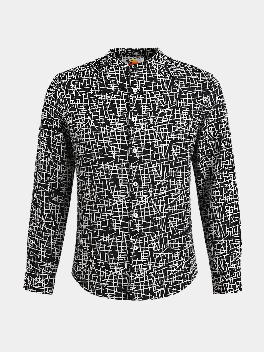 Men's Black Regular Fit Printed Casual Shirt - Image 6