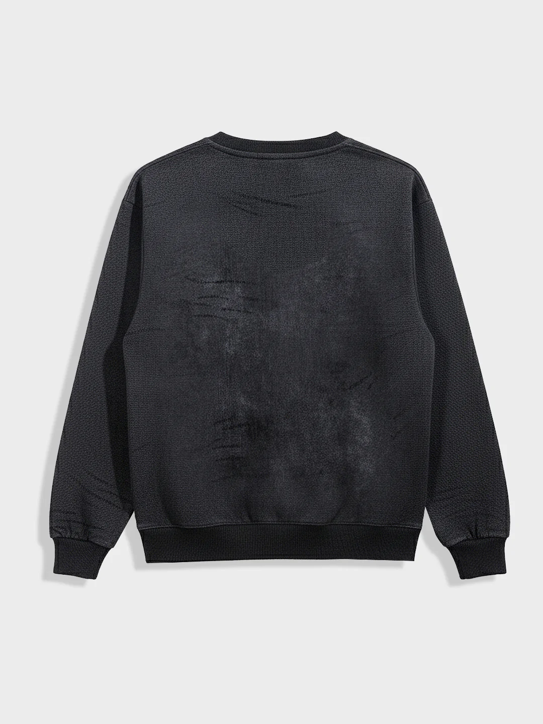 Men's Black Relaxed Fit Printed Casual Sweatshirt - Image 5
