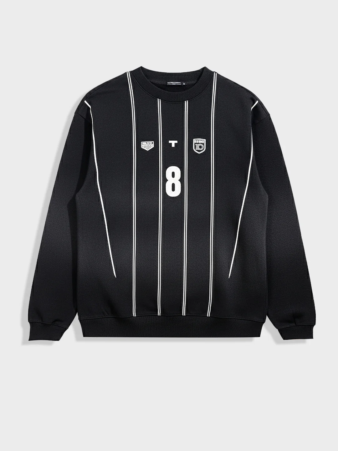 Men's Black Relaxed Fit Printed Casual Sweatshirt - Image 4