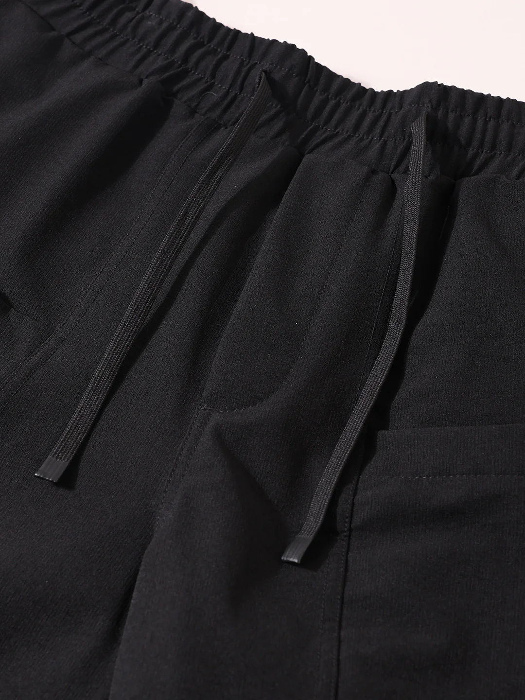 Men's Black Relaxed Fit Solid Casual Coordinates - Image 3